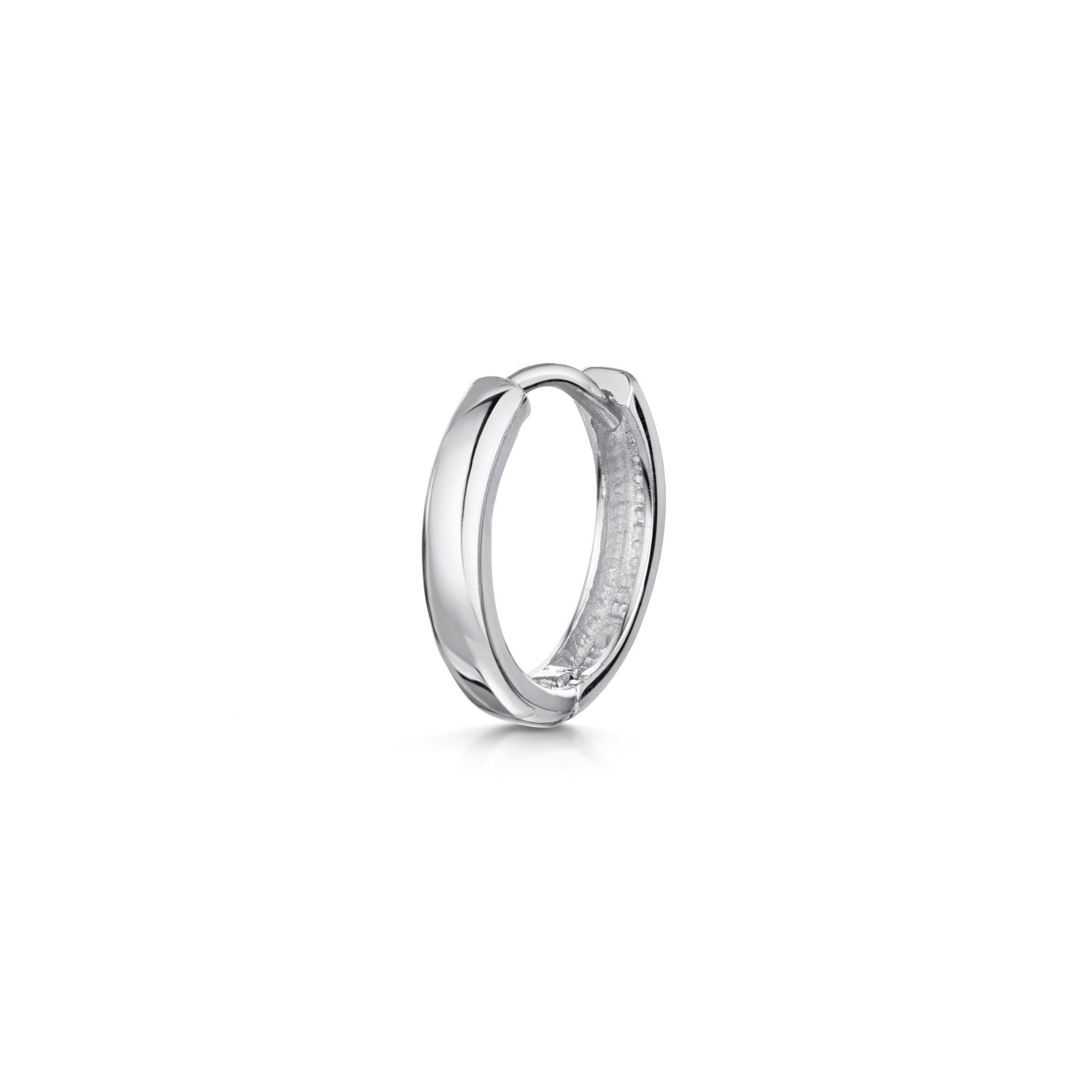 14K White Gold Plain Huggie Hoop Earrings – Tilo Jewelry®