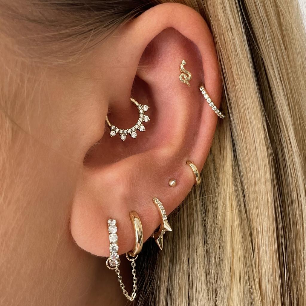 Double Lobe Chain Earring 2024 | citybeef.com