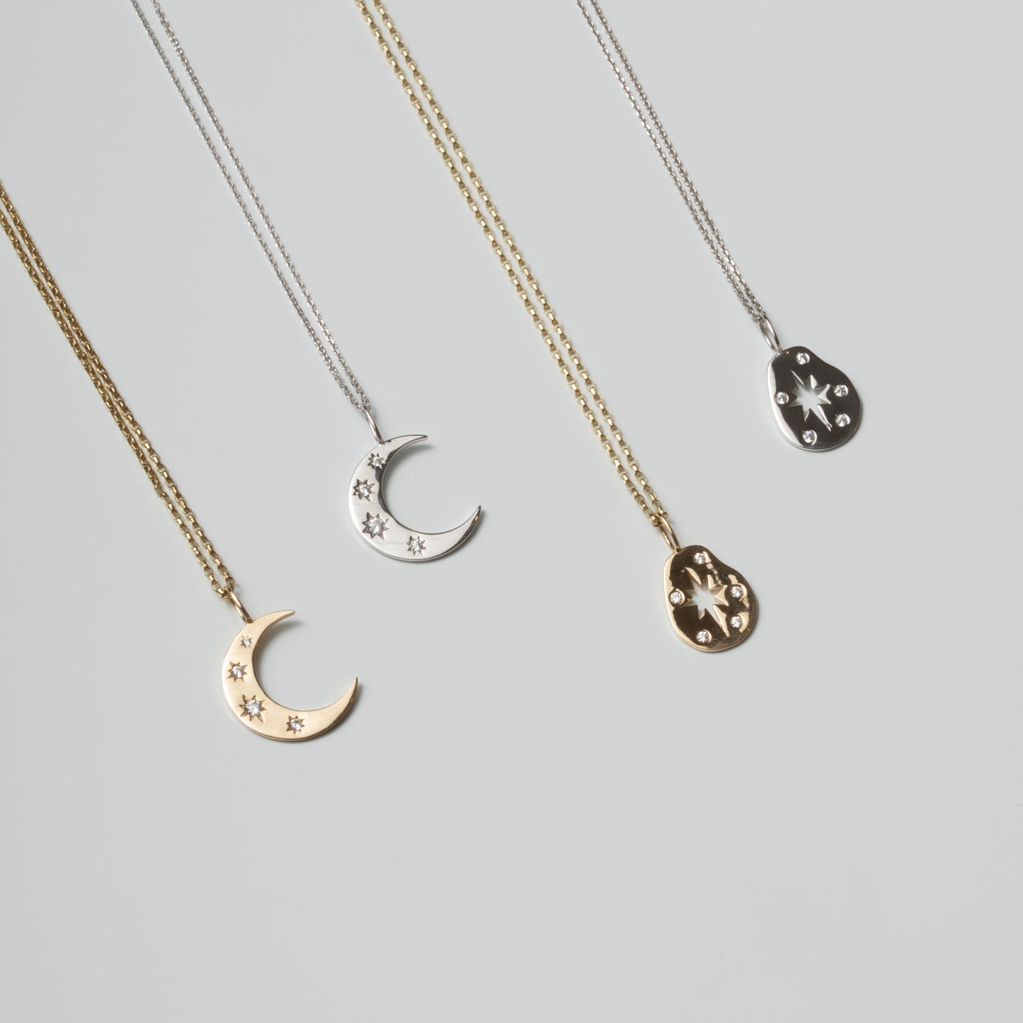 Hayley B Daines X Laura Bond - 9k solid yellow gold crescent moon necklace pendant