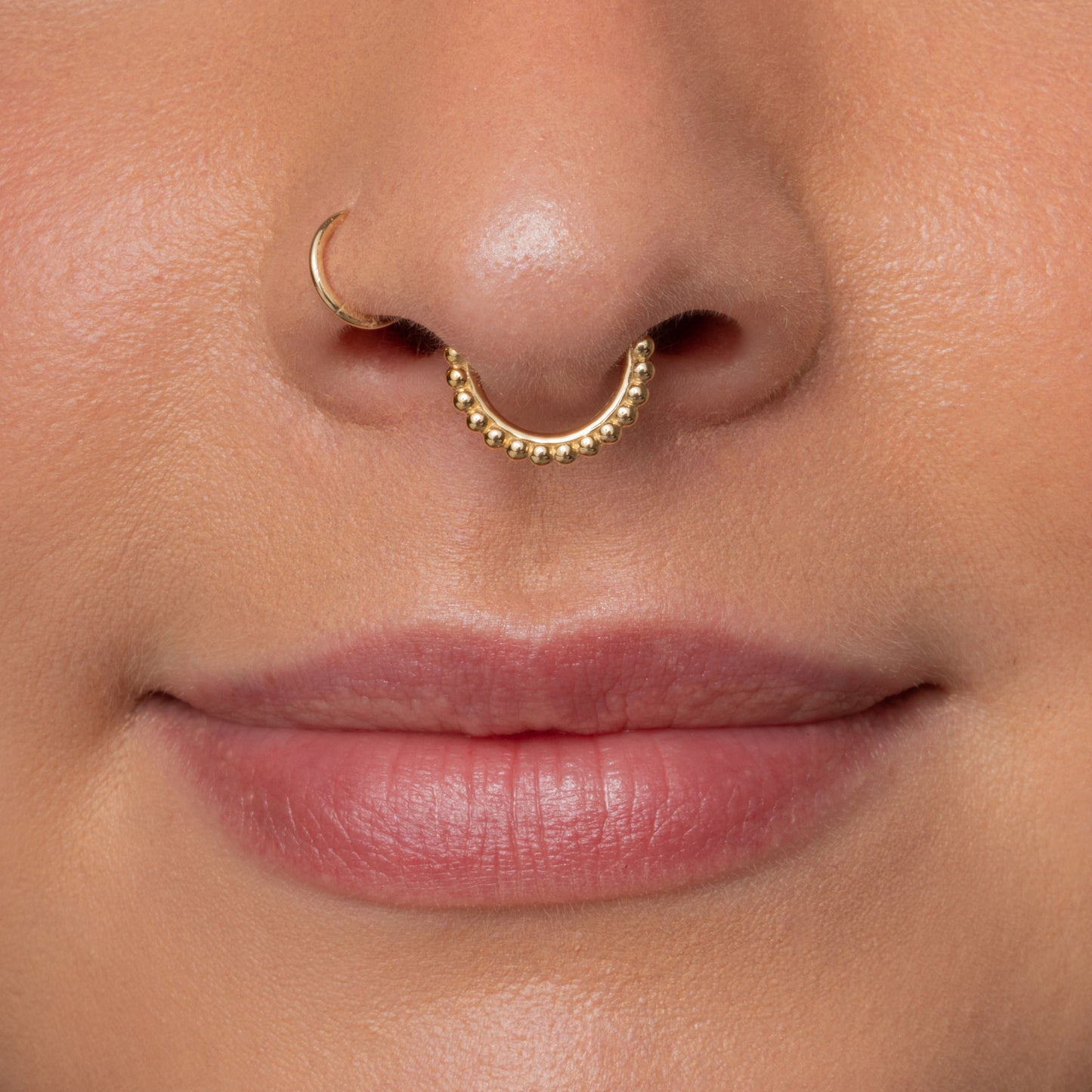 Hayley B Daines X Laura Bond - 9k solid yellow gold 9mm 16g Sienna hoop for daith or septum