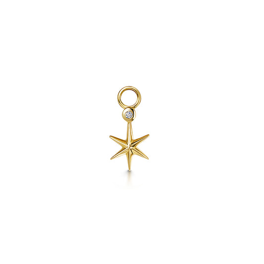 9k solid yellow gold Astre earring charm