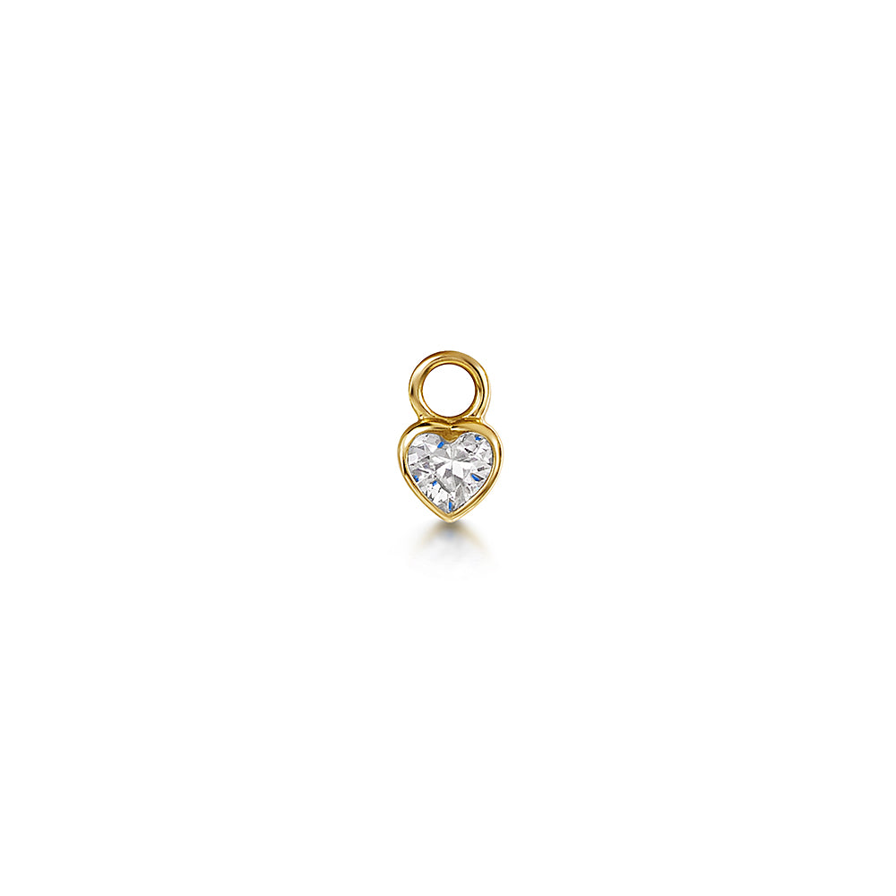 9k solid yellow gold l'amour earring charm