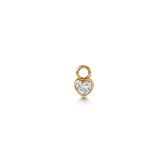 9k solid yellow gold l'amour earring charm