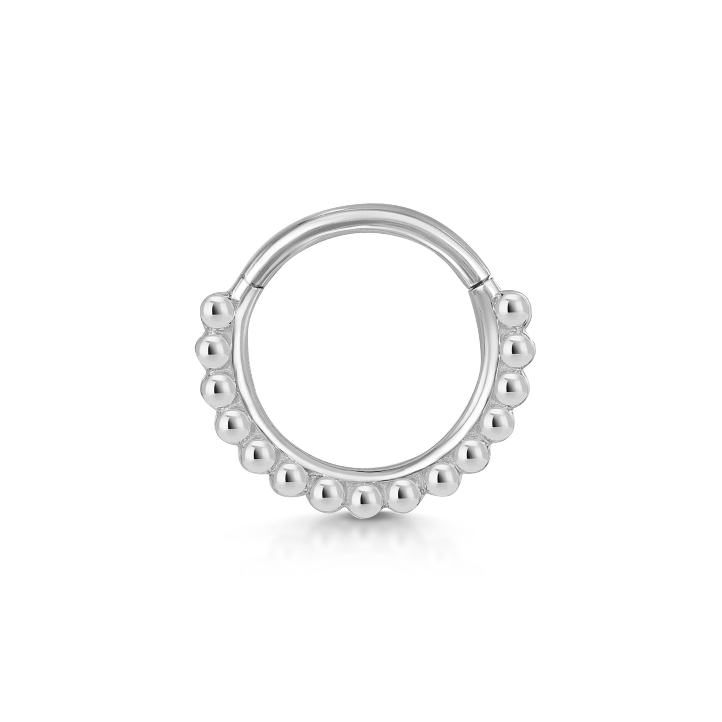 Hayley B Daines X Laura Bond - 9k solid white gold 9mm 16g Sienna hoop for daith or septum