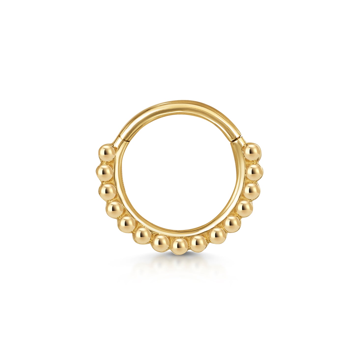 Hayley B Daines X Laura Bond - 9k solid yellow gold 9mm 16g Sienna hoop for daith or septum