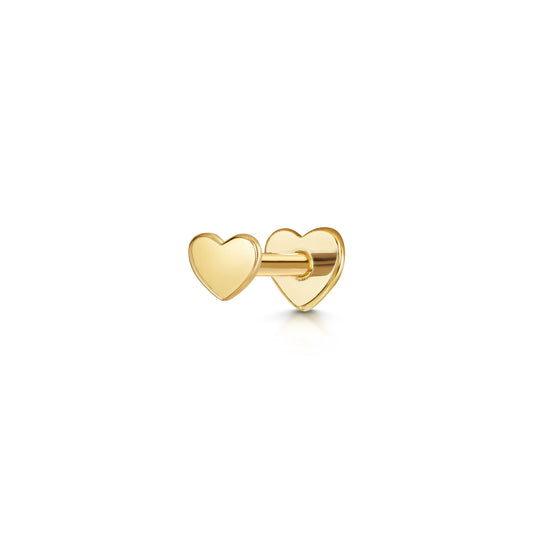 9k solid yellow gold Adore flat back labret stud earring 6mm Cartilage Studs Laura Bond Maria Tash