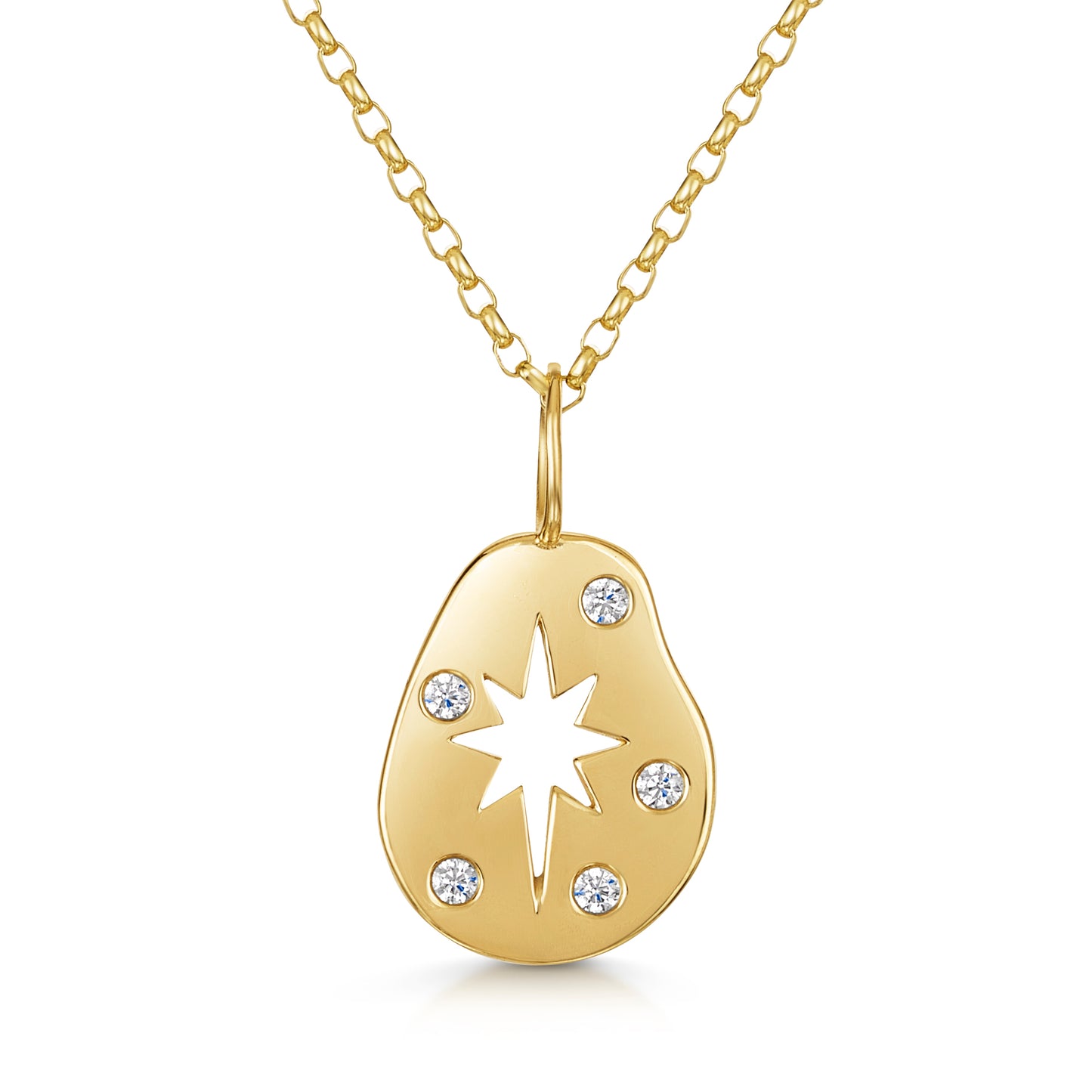 Hayley B Daines X Laura Bond - 9k solid yellow gold North Star necklace pendant