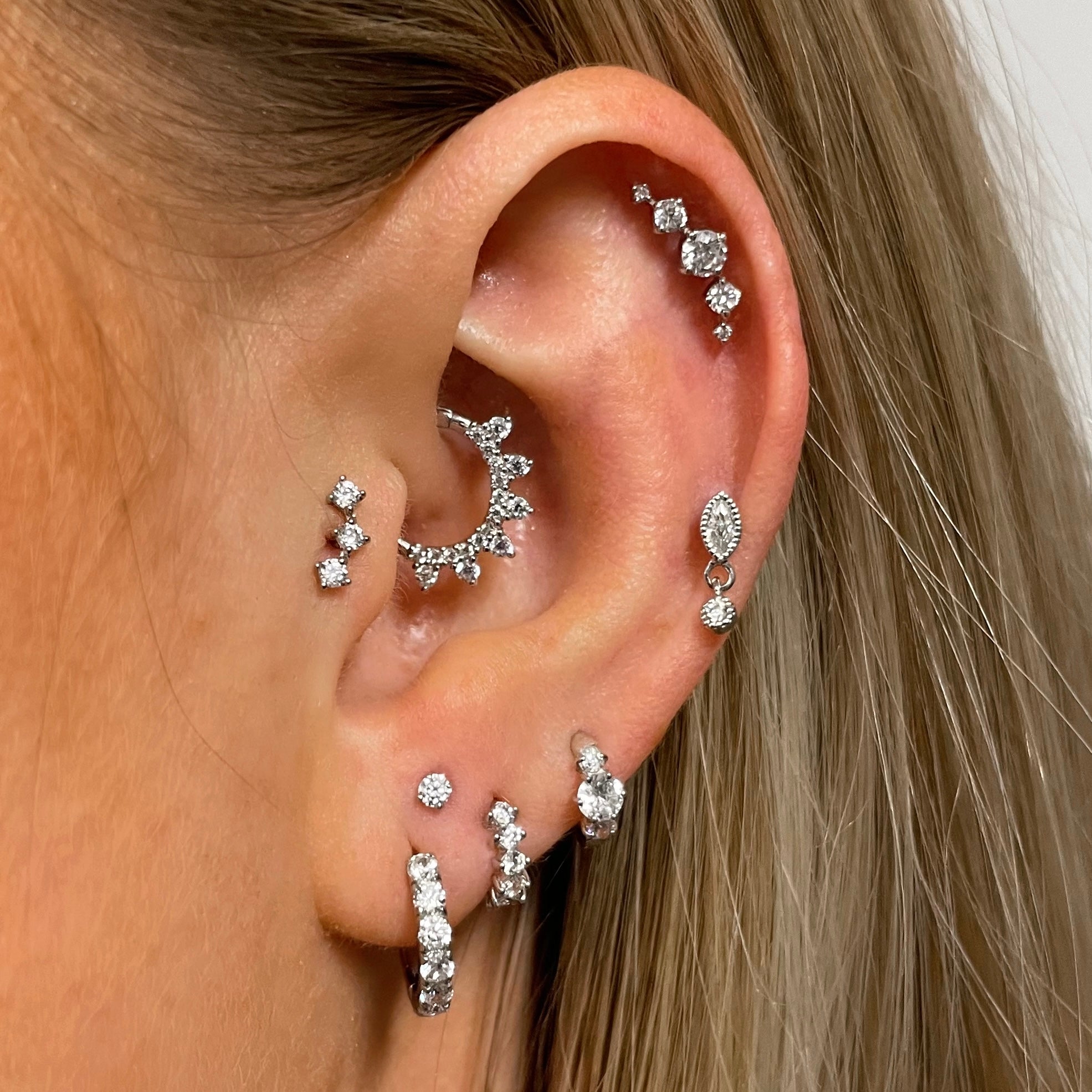 Daith piercing sale jewelry white gold