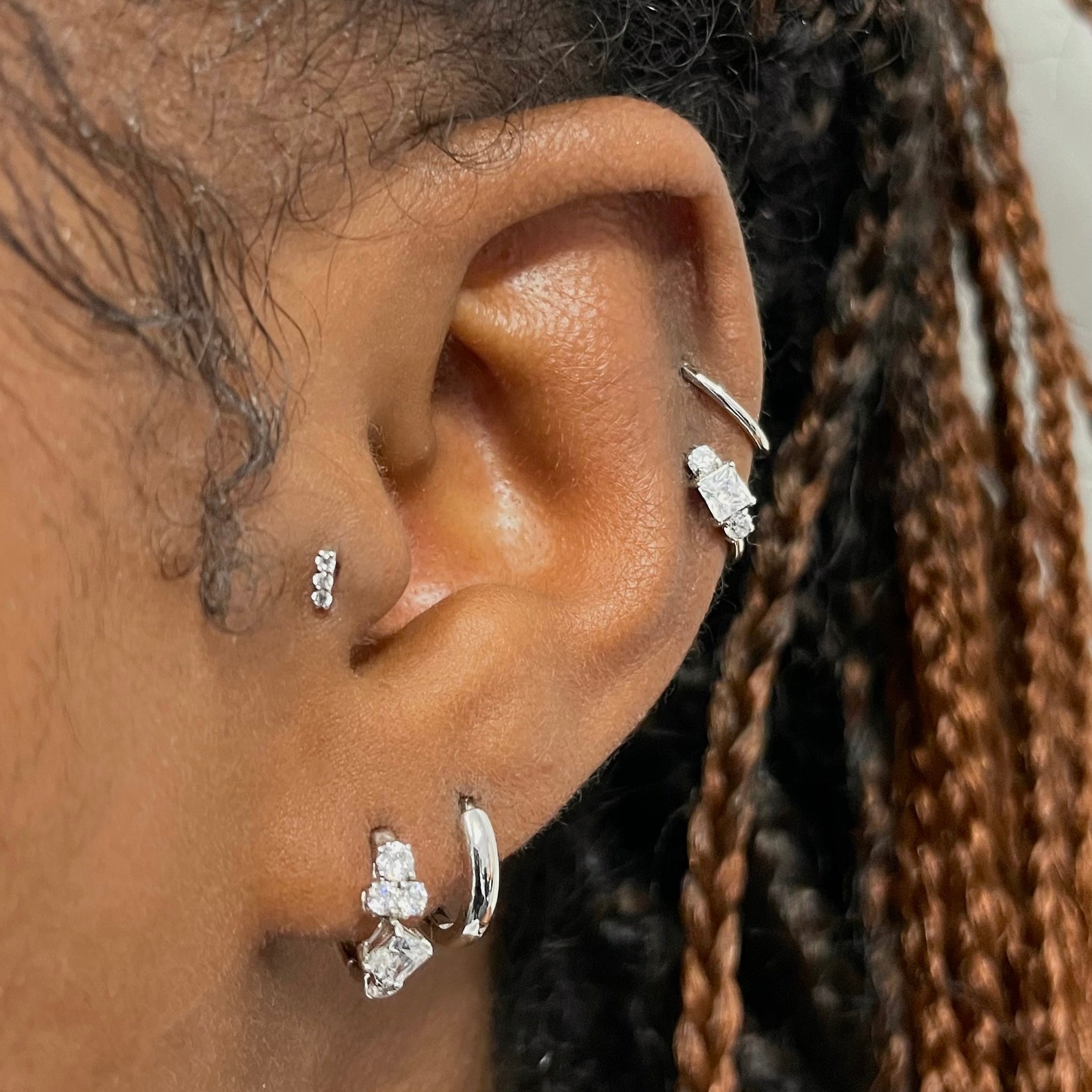 Tiny crystal clearance stud earrings