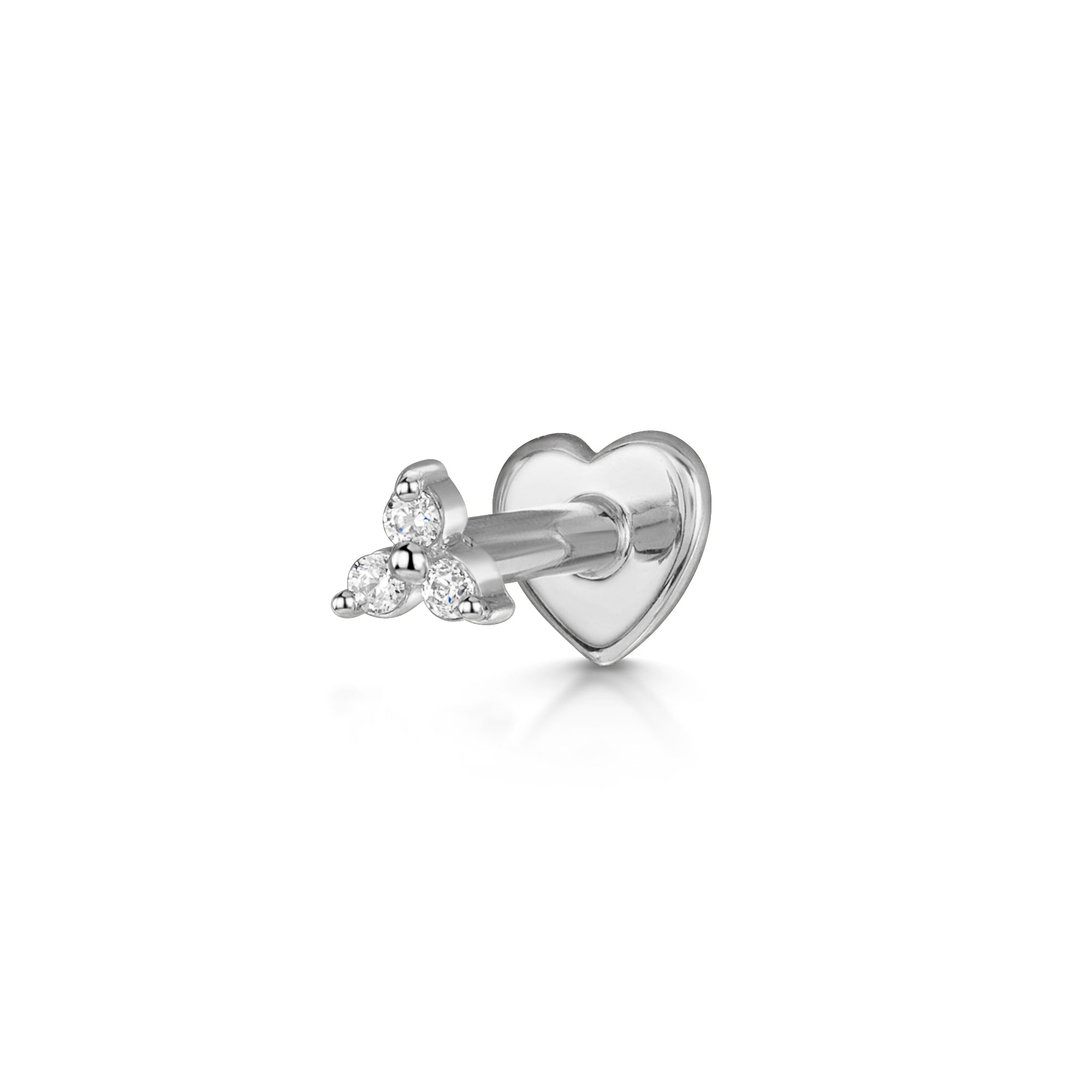 Solid white gold hot sale stud earrings