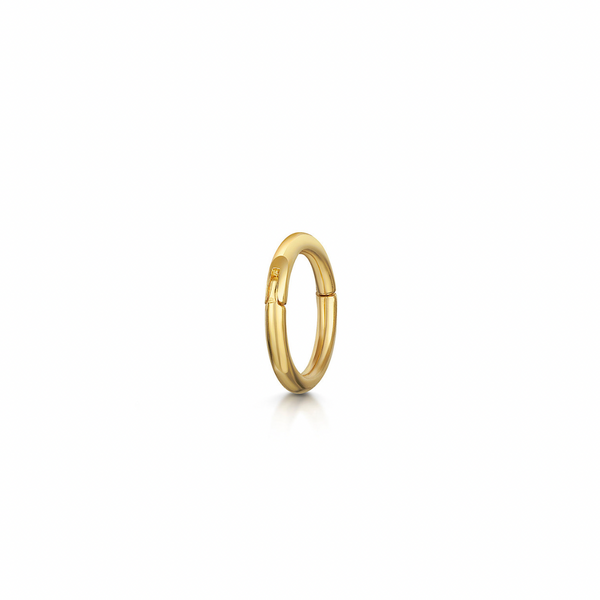 14k solid yellow gold 6mm 18g clicker hoop earring – Laura Bond