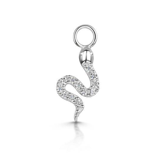 9k solid white gold cartilage chain charm – Laura Bond
